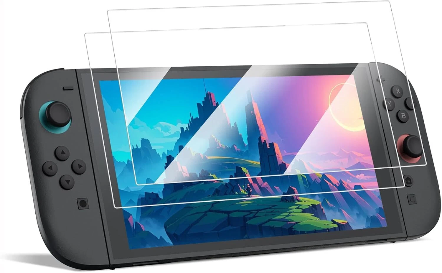Paquete de 2 protectores de pantalla para Nintendo Switch 2 (2025) película transparente de vidrio templado - Imagen 10 de 11